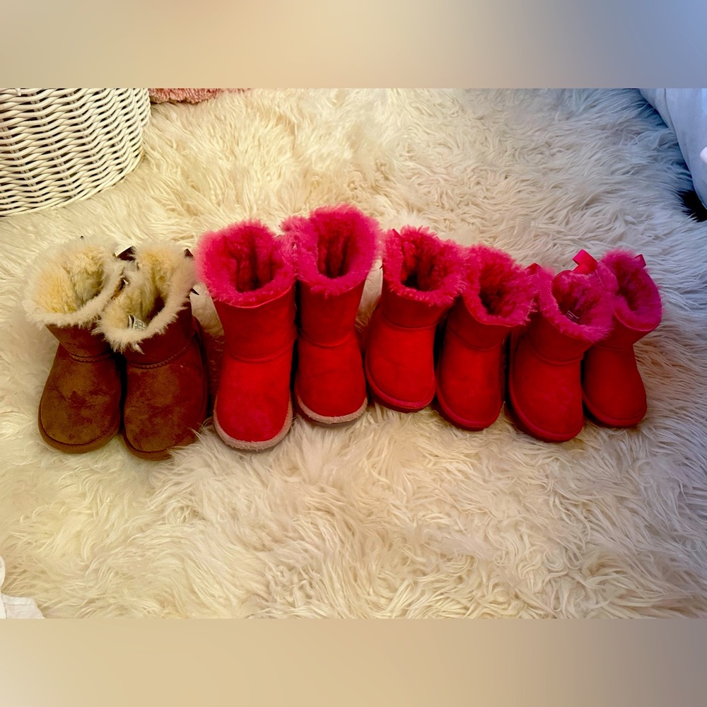 Pink and Brown Uggs for kids. Multiple Sizes Kids 2 9s/8/7. Good condition.